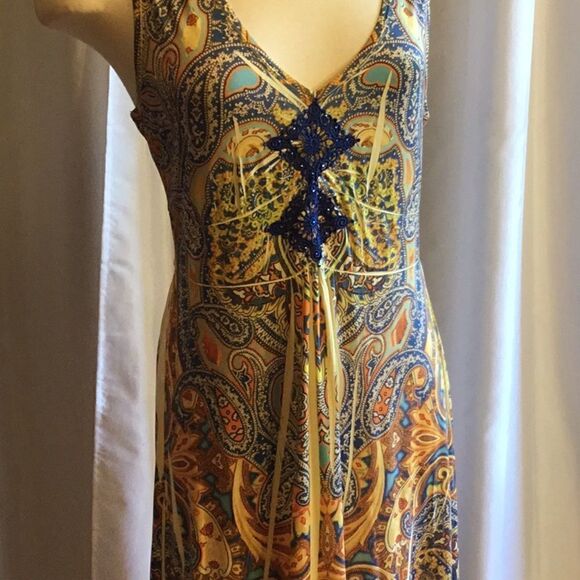 APT.9 sleeveless maxi dress in small paisley patrn - Picture 6 of 16